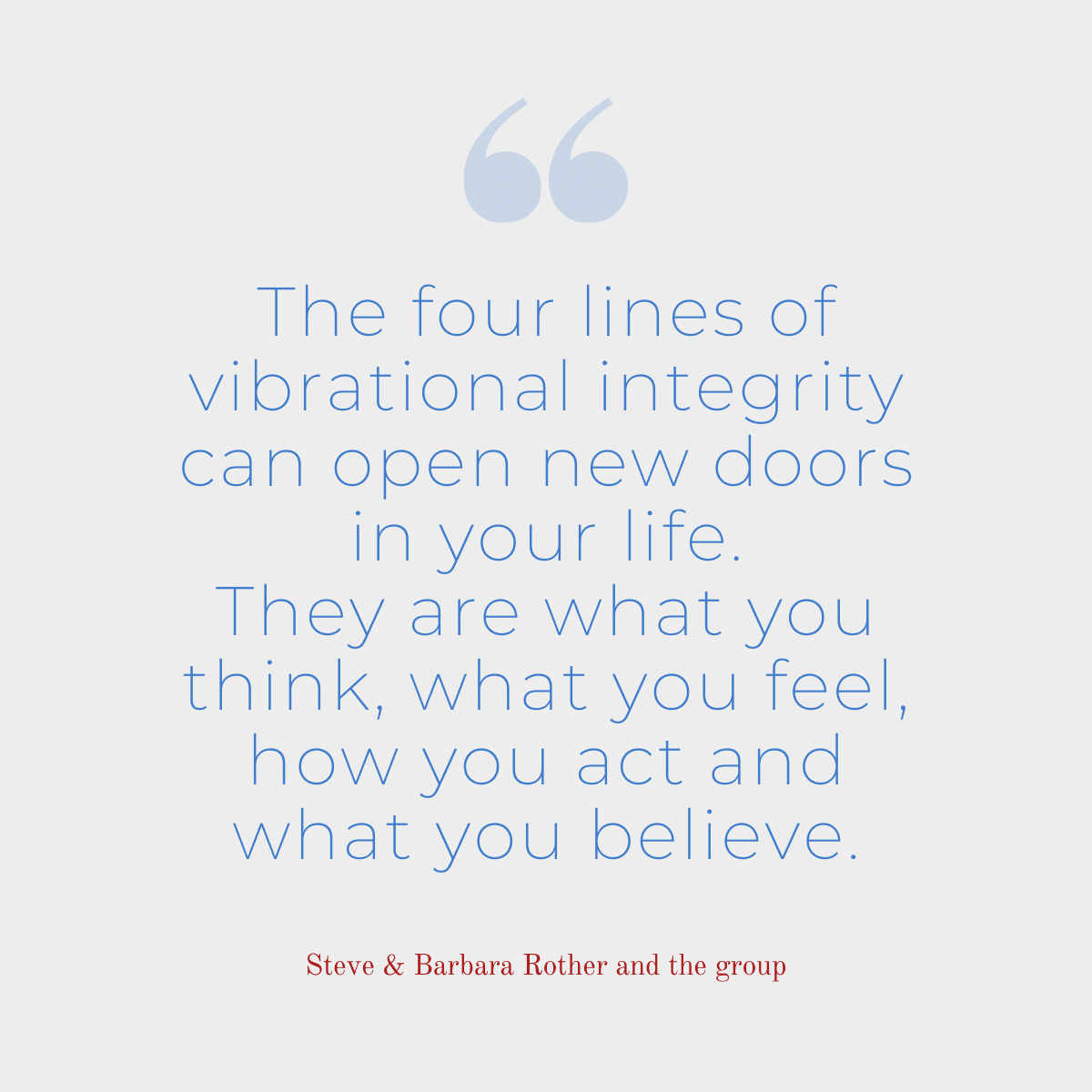 The four lines of vibrational integrity