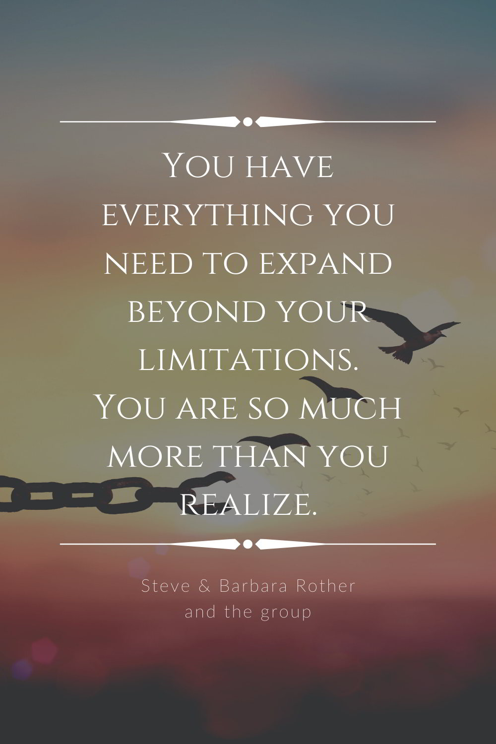 You have everything you need to expand beyond your limitations